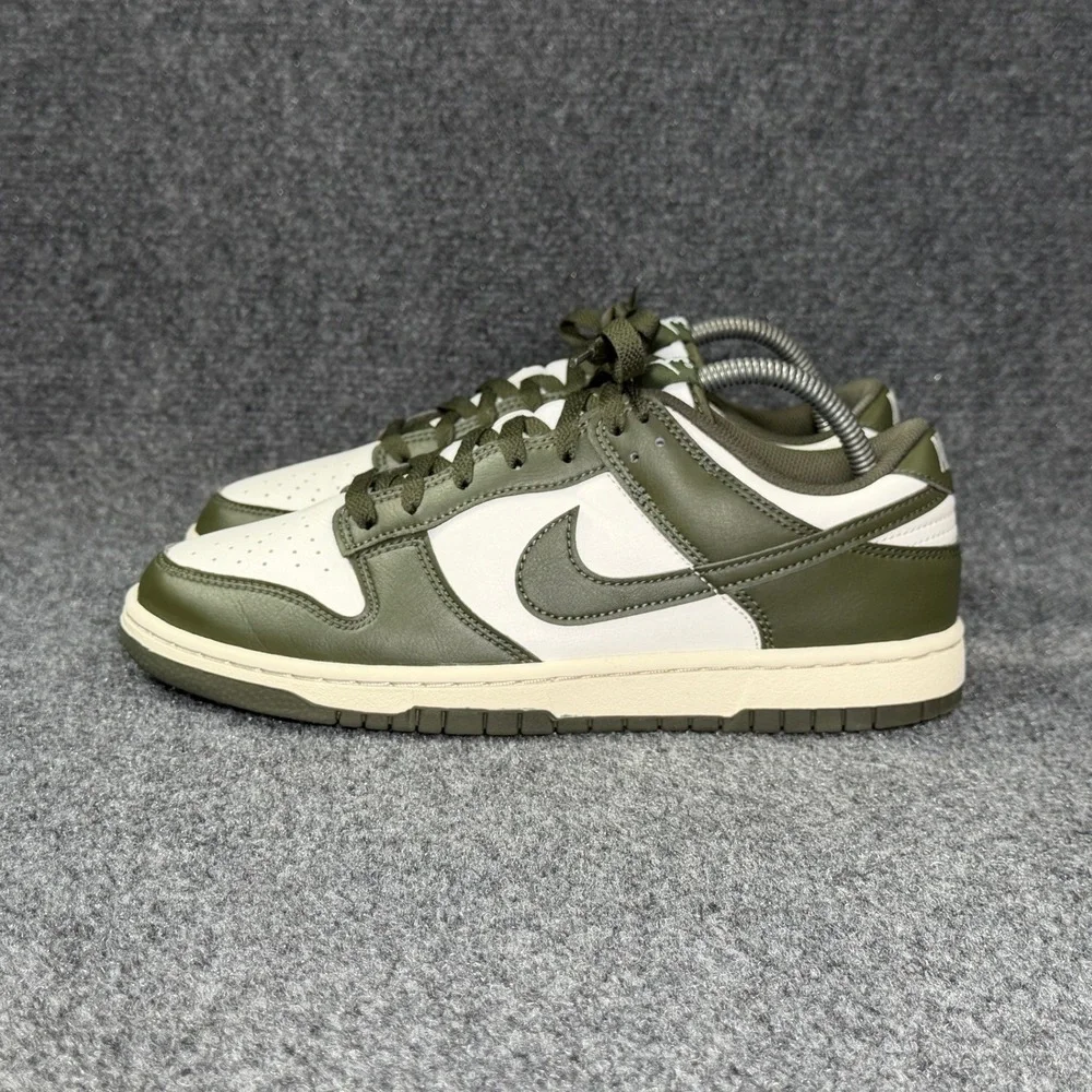 Nike Dunk Low Shoes Men's 8.5 Pale Ivory Cargo Khaki Retro Athletic Sneakers
